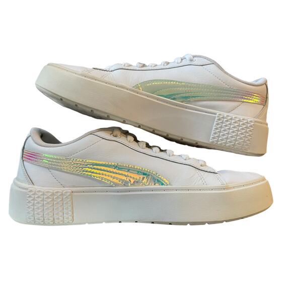 Puma Jada Holographic White Sneakers Size 8.5 - Picture 7 of 9
